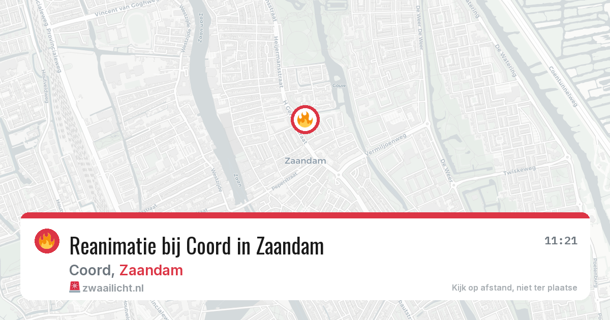 Reanimatie bij Coord in Zaandam — 5 jun 2026