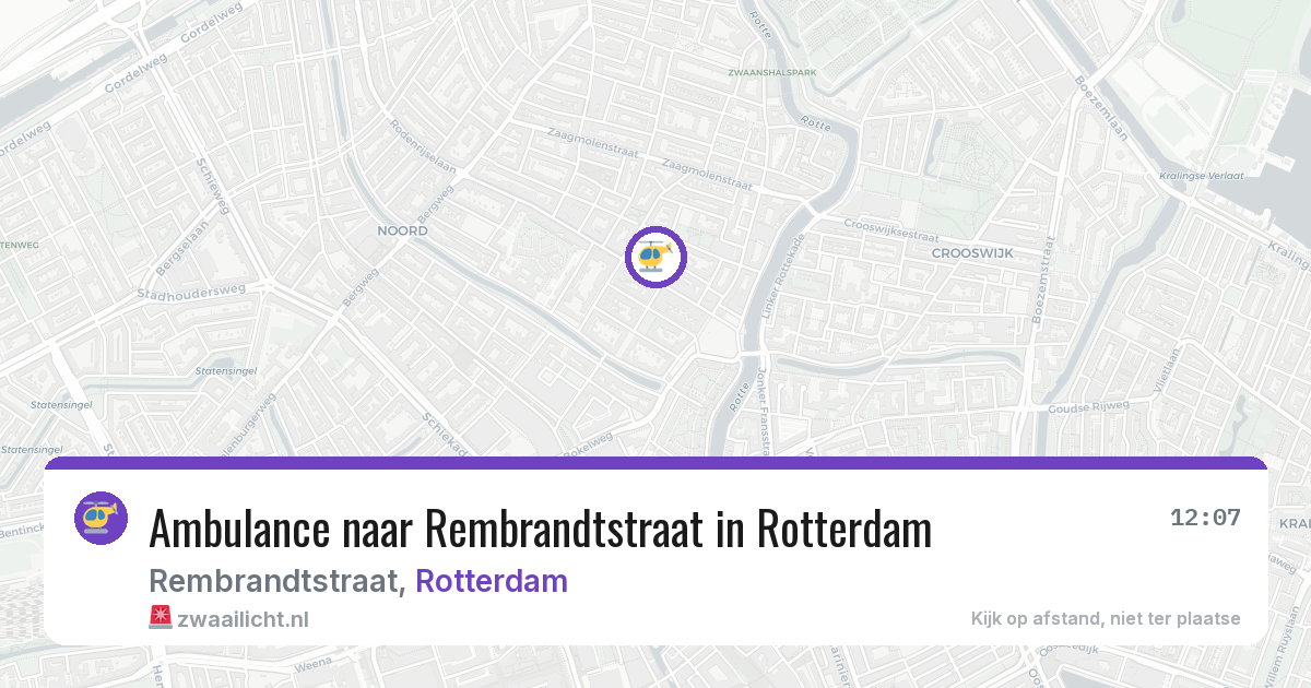 Ambulance naar Rembrandtstraat in Rotterdam — 19 jun 2026