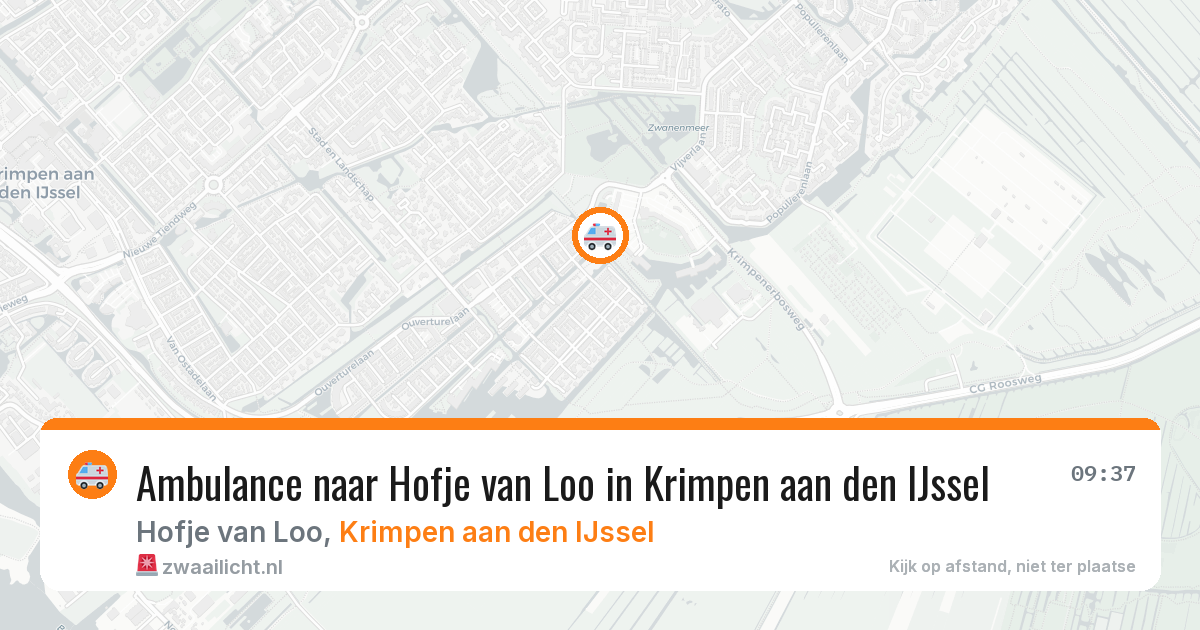 Ambulance naar Hofje van Loo in Krimpen aan den IJssel — 8 aug 2026