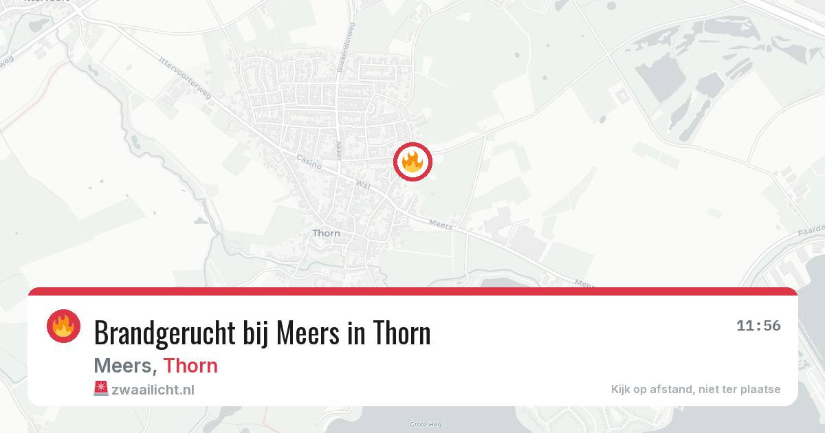 Brandgerucht bij Meers in Thorn — 4 aug 2026
