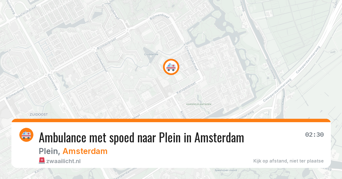 Ambulance met spoed naar Plein in Amsterdam — 28 apr 2026