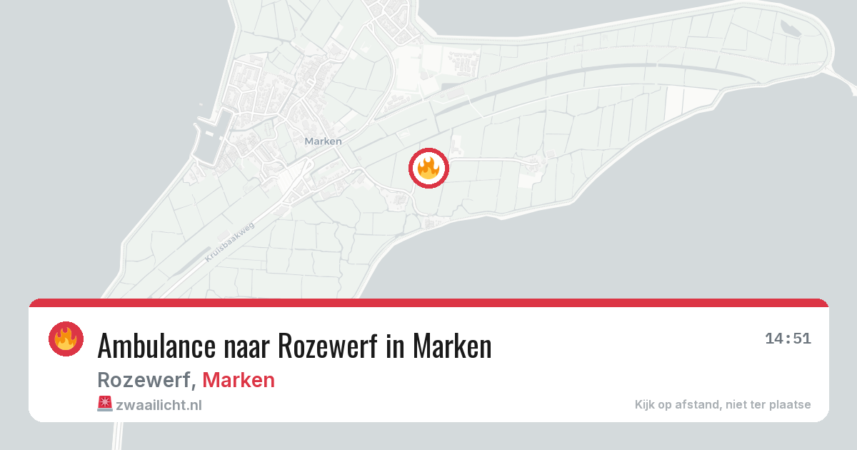 Ambulance naar Rozewerf in Marken — 19 jul 2026