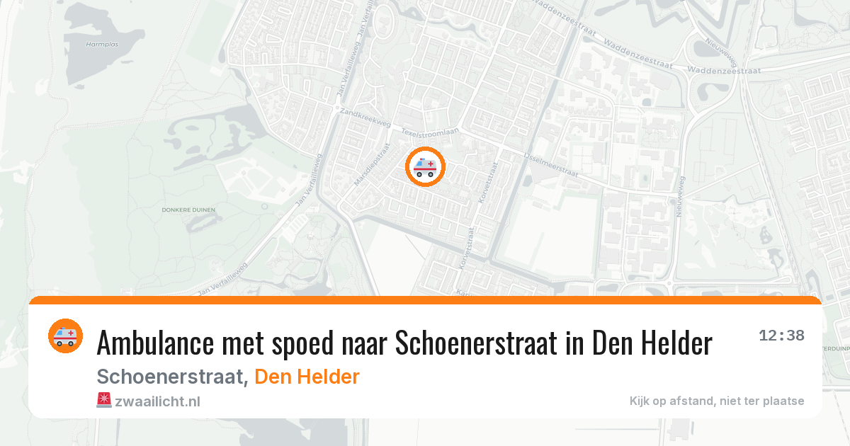 Ambulance met spoed naar Schoenerstraat in Den Helder — 8 feb 2026