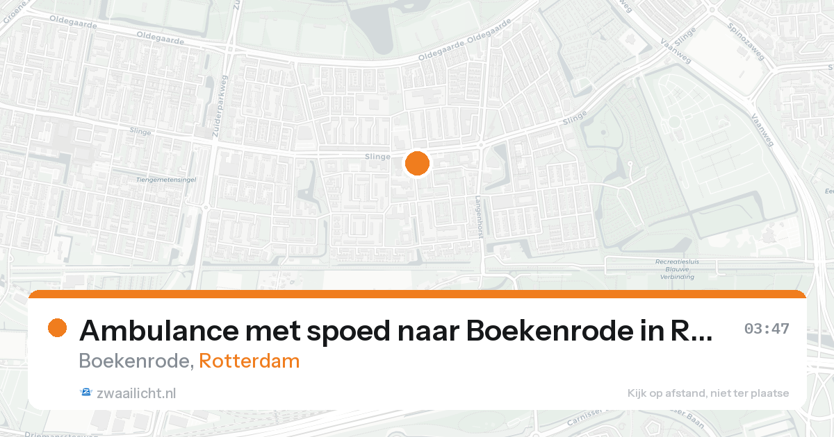 Ambulance met spoed naar Boekenrode in Rotterdam — 22 aug 2026