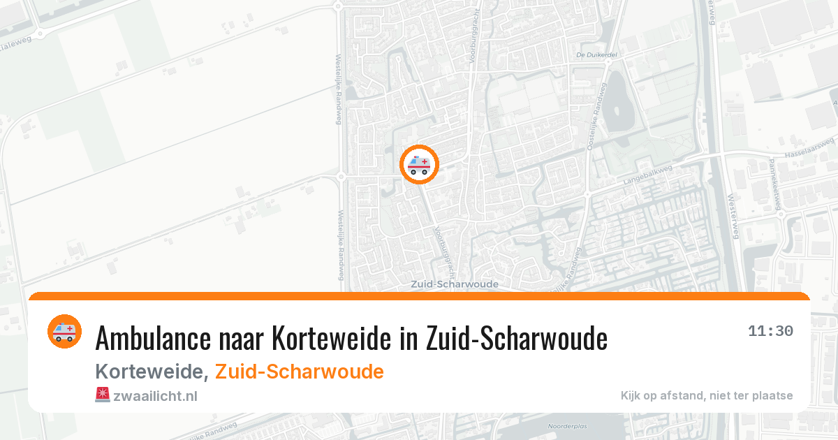Ambulance naar Korteweide in Zuid-Scharwoude — 7 mrt 2026