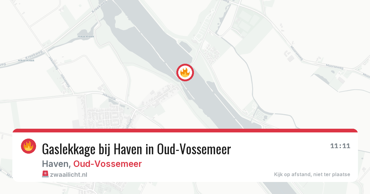 Gaslekkage bij Haven in Oud-Vossemeer — 3 feb 2026