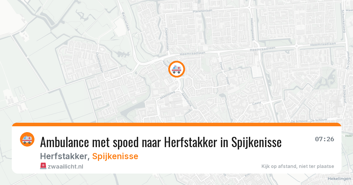 Ambulance met spoed naar Herfstakker in Spijkenisse — 18 jun 2026