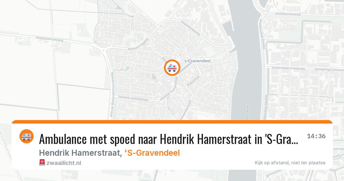 Ambulance met spoed naar Hendrik Hamerstraat in 'S-Gravendeel — 3 aug 2026