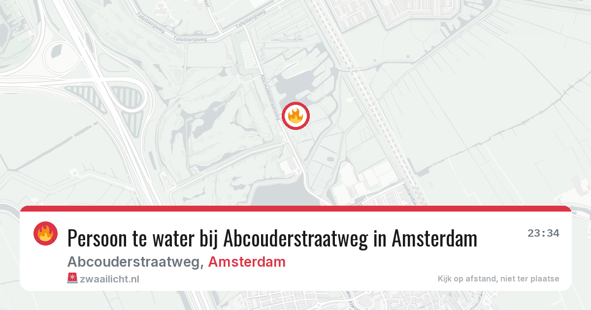 Persoon te water bij Abcouderstraatweg in Amsterdam — 8 jul 2026