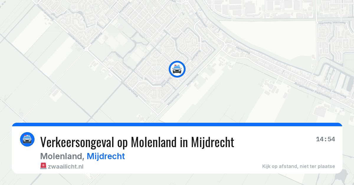Verkeersongeval op Molenland in Mijdrecht — 6 jun 2026