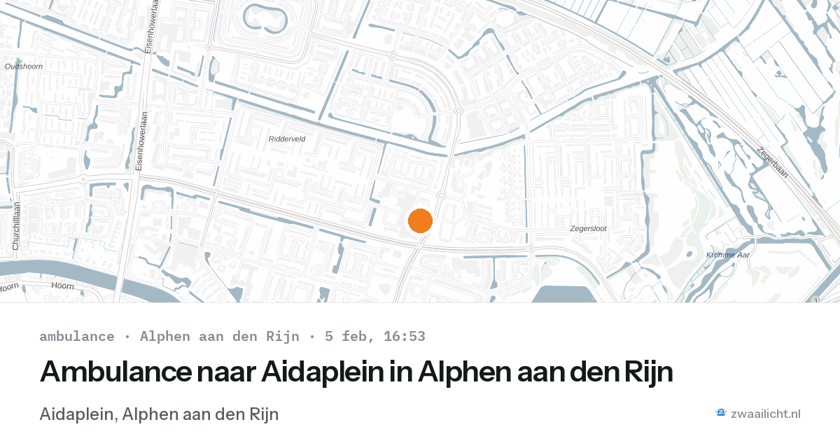Ambulance naar Aidaplein in Alphen aan den Rijn — 5 feb 2026