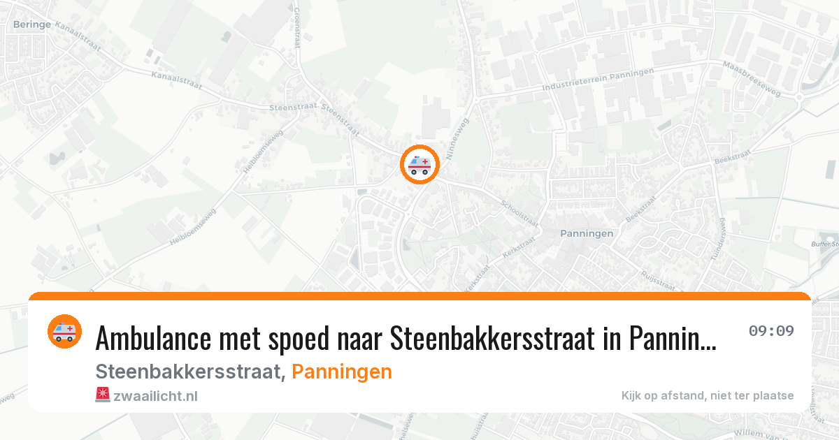 Ambulance met spoed naar Steenbakkersstraat in Panningen — 4 aug 2026