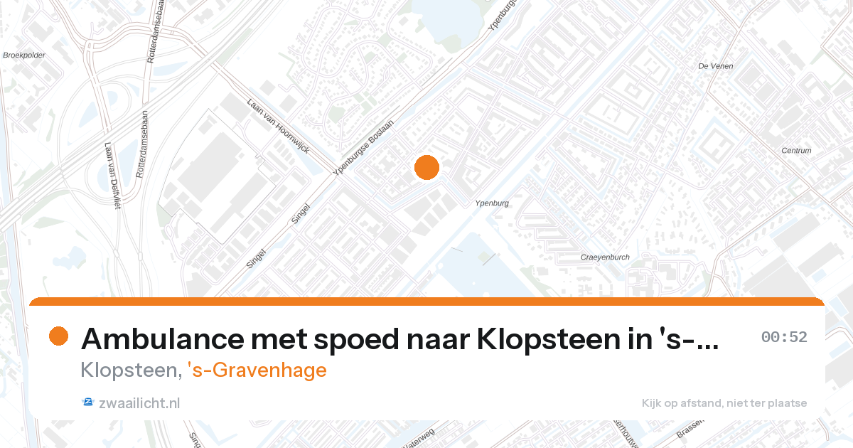 Ambulance met spoed naar Klopsteen in 's-Gravenhage — 26 aug 2026
