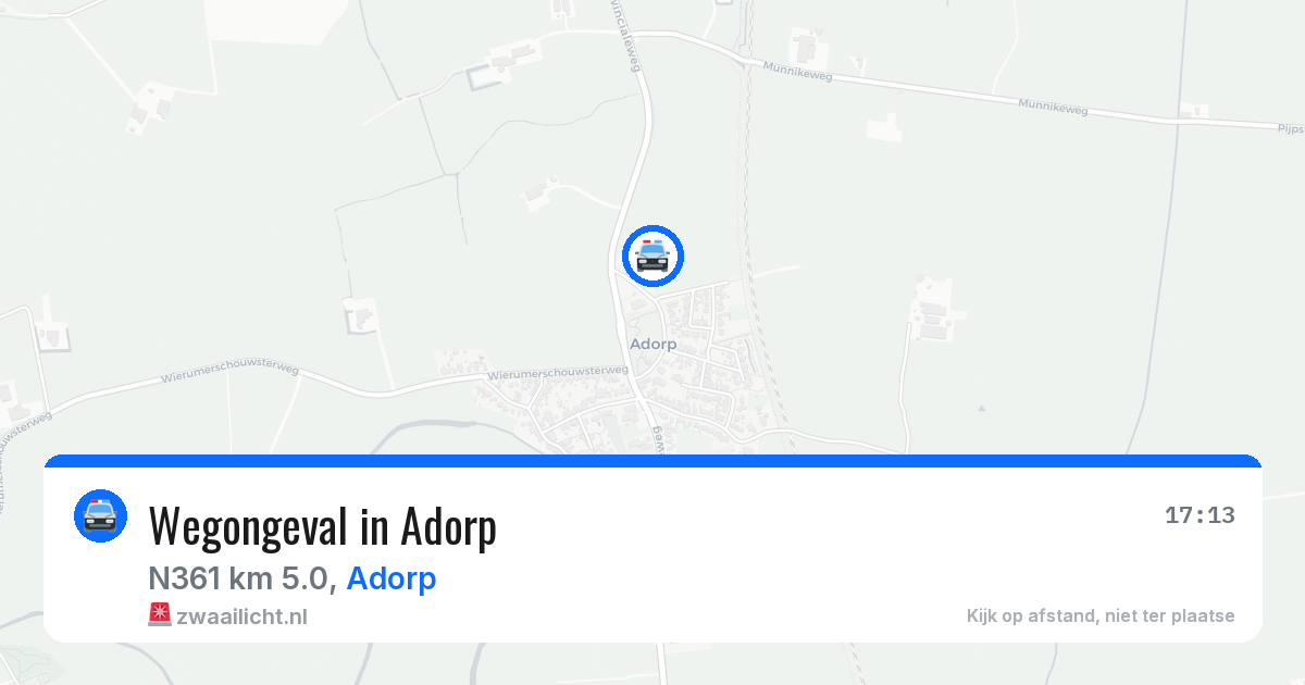 Wegongeval in Adorp — 12 apr 2026