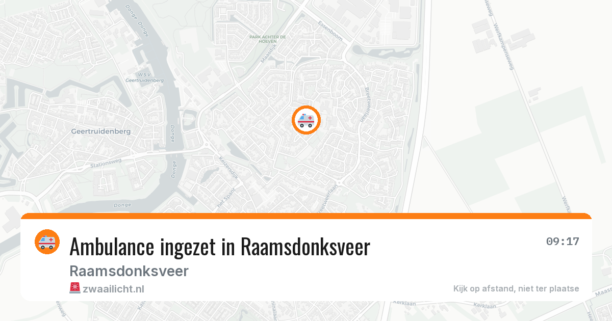 Ambulance ingezet in Raamsdonksveer — 11 aug 2026