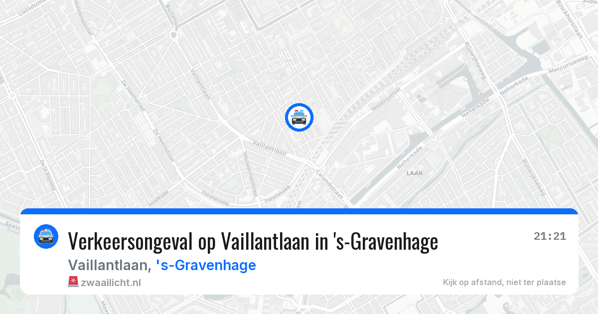 Verkeersongeval op Vaillantlaan in 's-Gravenhage — 12 apr 2026