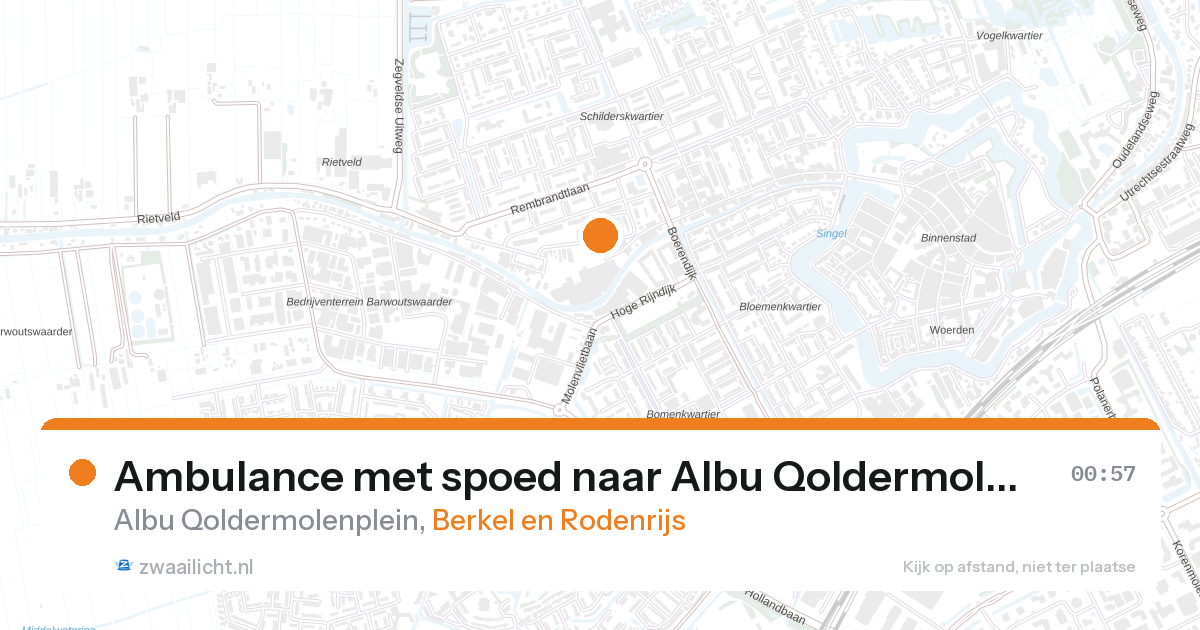 Ambulance met spoed naar Albu Qoldermolenplein in Berkel en Rodenrijs — 28 jun 2026