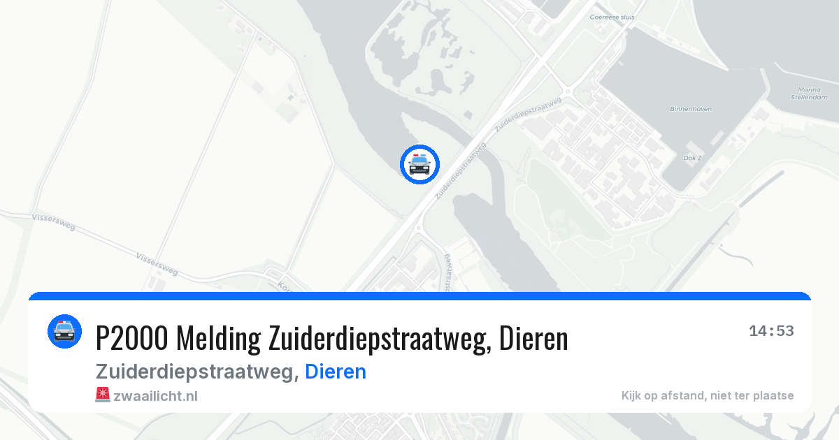 P2000 Melding Zuiderdiepstraatweg, Dieren — 8 jul 2026