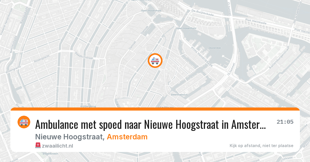 Ambulance met spoed naar Nieuwe Hoogstraat in Amsterdam — 4 apr 2026