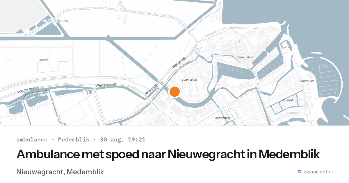 Ambulance met spoed naar Nieuwegracht in Medemblik — 30 aug 2026
