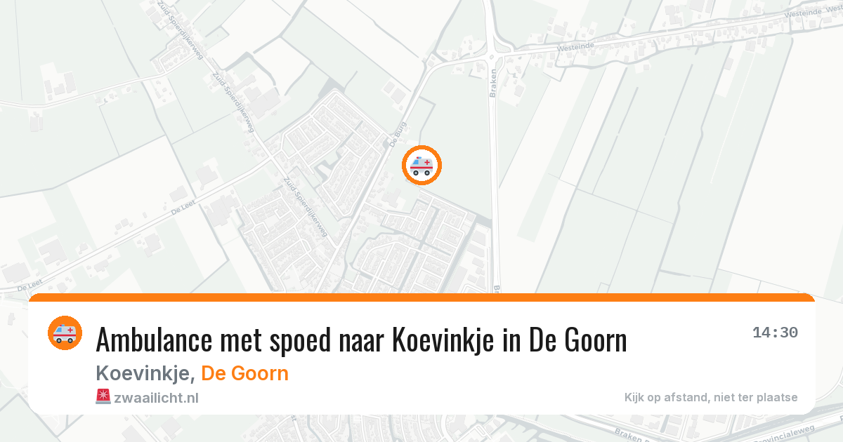 Ambulance met spoed naar Koevinkje in De Goorn — 4 apr 2026