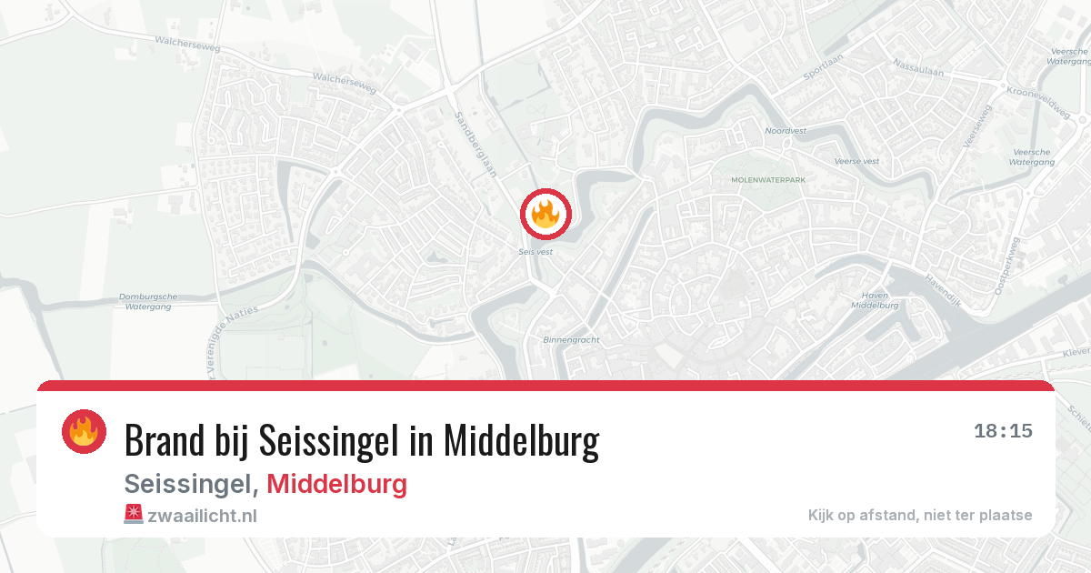 Brand bij Seissingel in Middelburg — 20 apr 2026