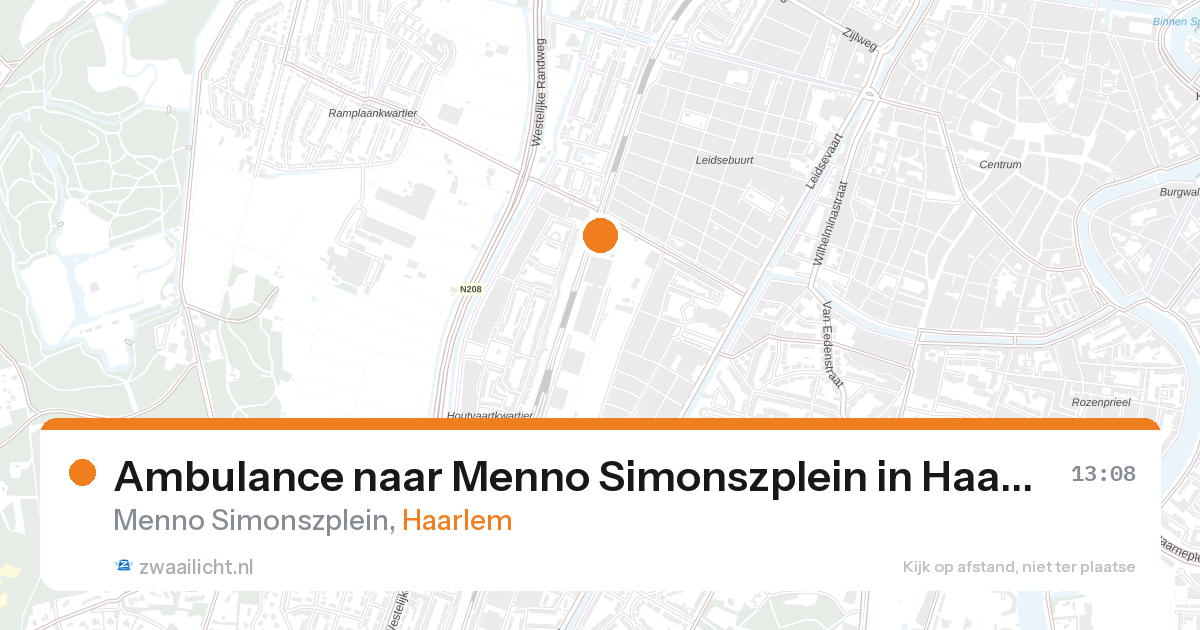 Ambulance naar Menno Simonszplein in Haarlem — 13 jun 2026