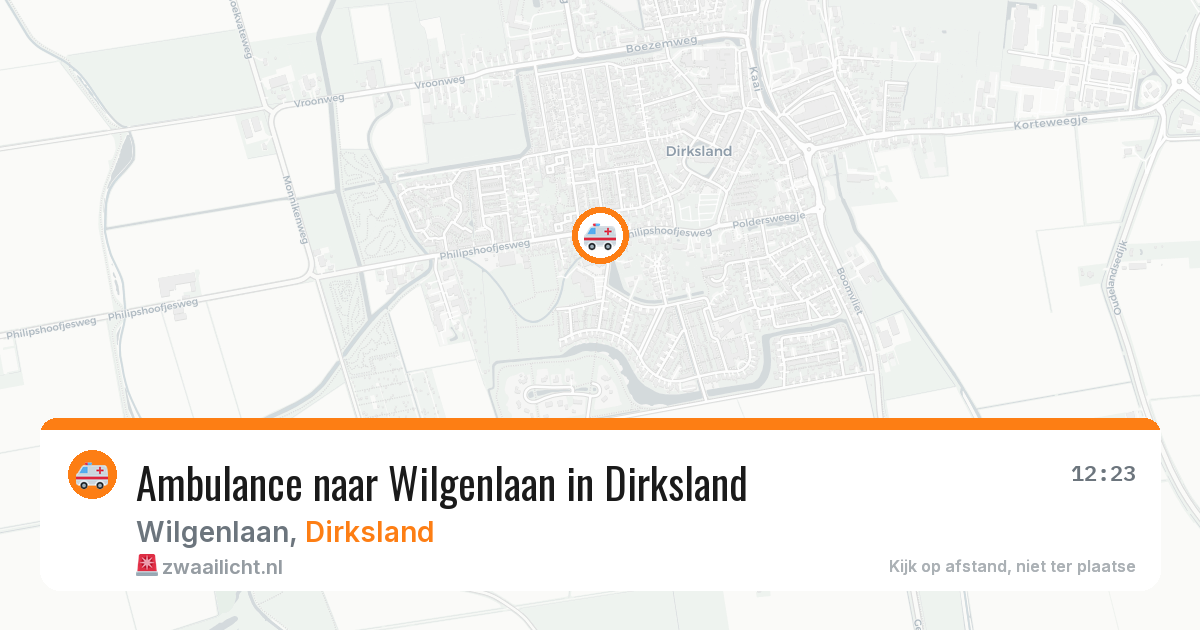 Ambulance naar Wilgenlaan in Dirksland — 2 aug 2026