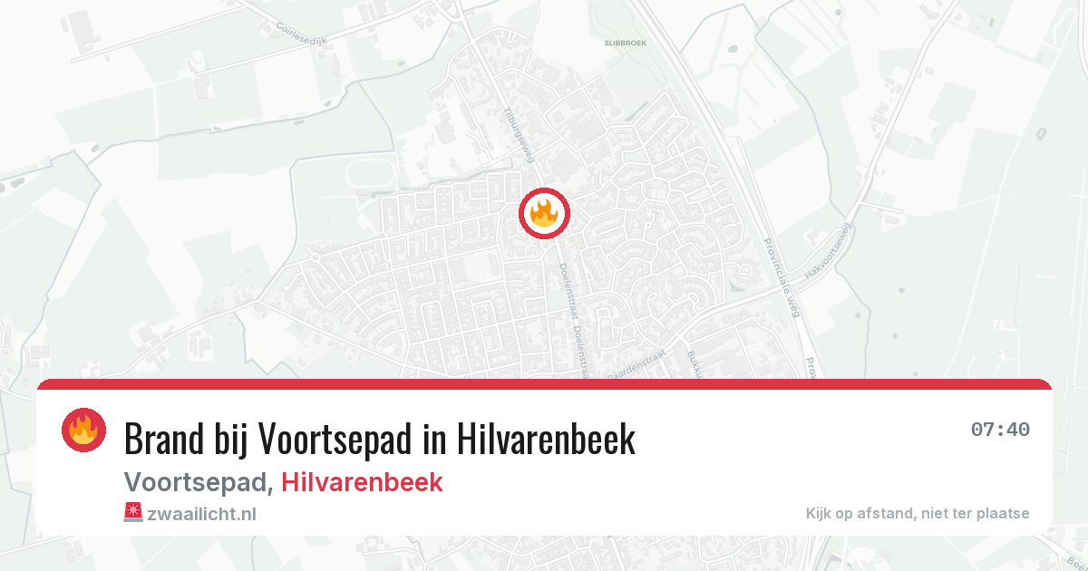 Brand bij Voortsepad in Hilvarenbeek — 6 jul 2026