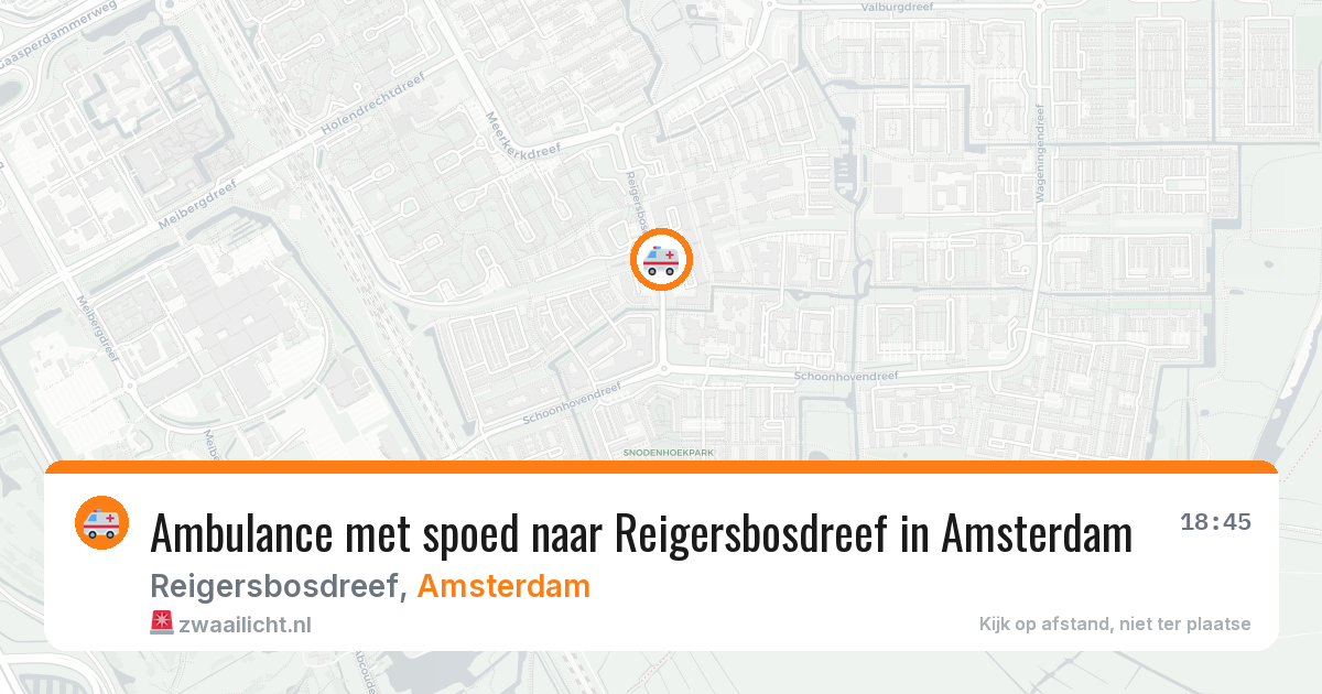 Ambulance met spoed naar Reigersbosdreef in Amsterdam — 4 apr 2026