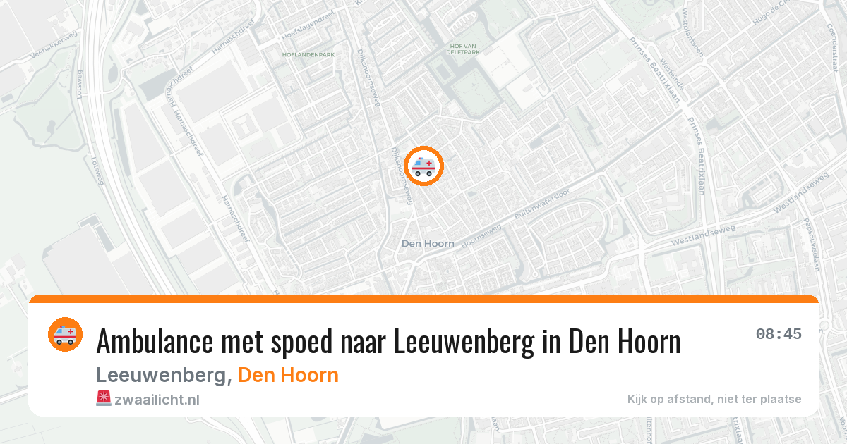 Ambulance met spoed naar Leeuwenberg in Den Hoorn — 30 jun 2026