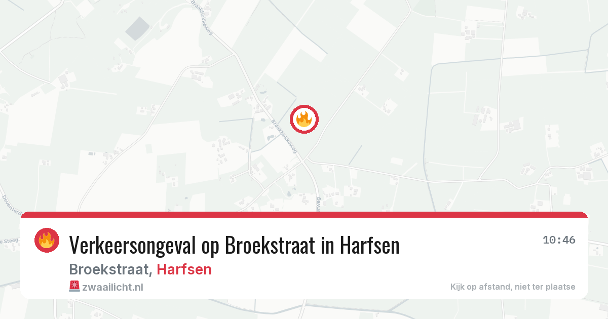 Verkeersongeval op Broekstraat in Harfsen — 9 mrt 2026