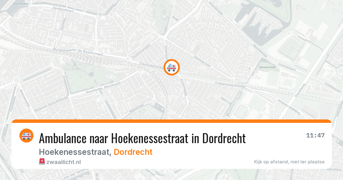 Ambulance naar Hoekenessestraat in Dordrecht — 6 jul 2026
