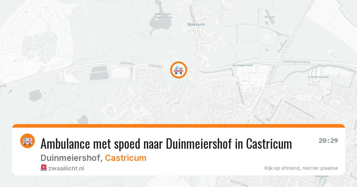 Ambulance met spoed naar Duinmeiershof in Castricum — 27 mei 2026