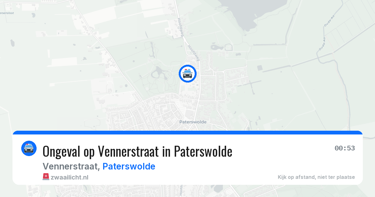 Ongeval op Vennerstraat in Paterswolde — 24 jul 2026