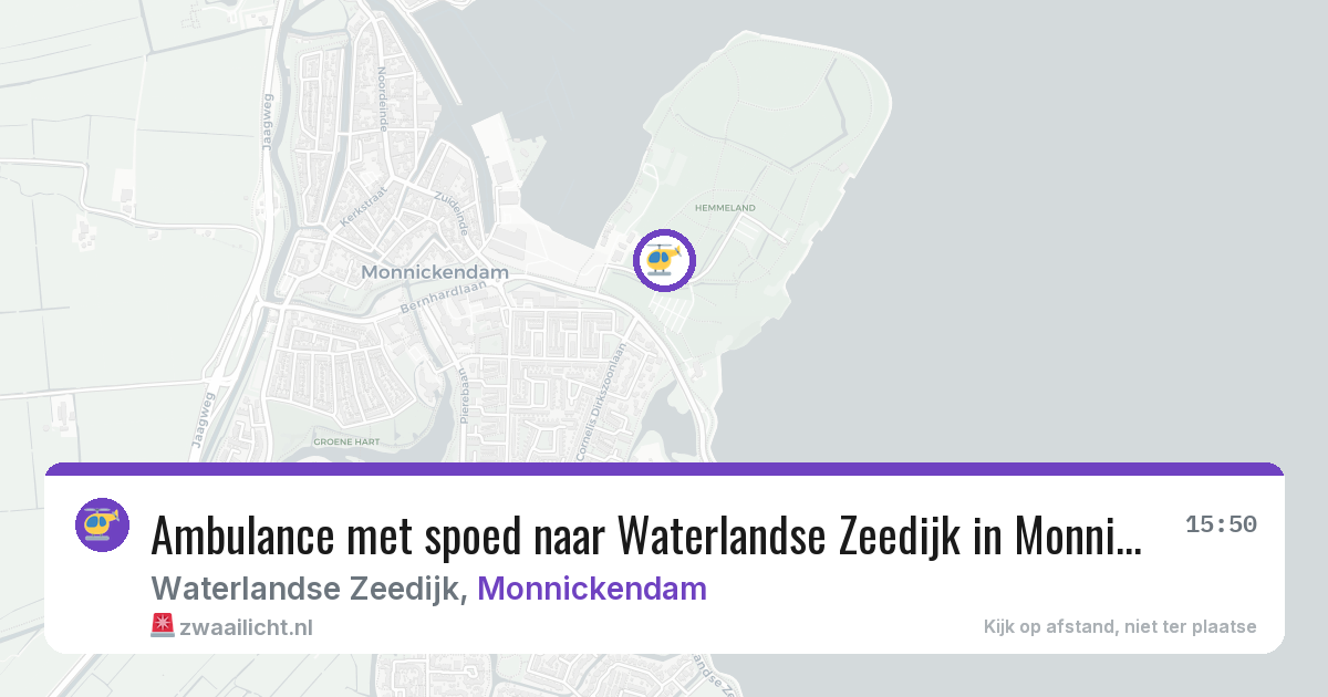 Ambulance met spoed naar Waterlandse Zeedijk in Monnickendam — 21 feb 2026