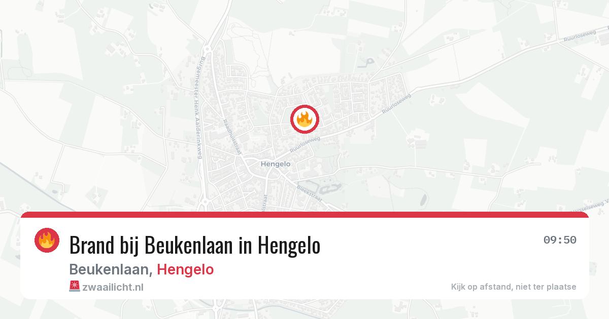 Brand bij Beukenlaan in Hengelo — 30 jul 2026