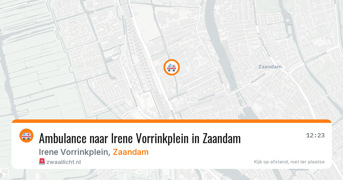 Ambulance naar Irene Vorrinkplein in Zaandam — 12 aug 2026