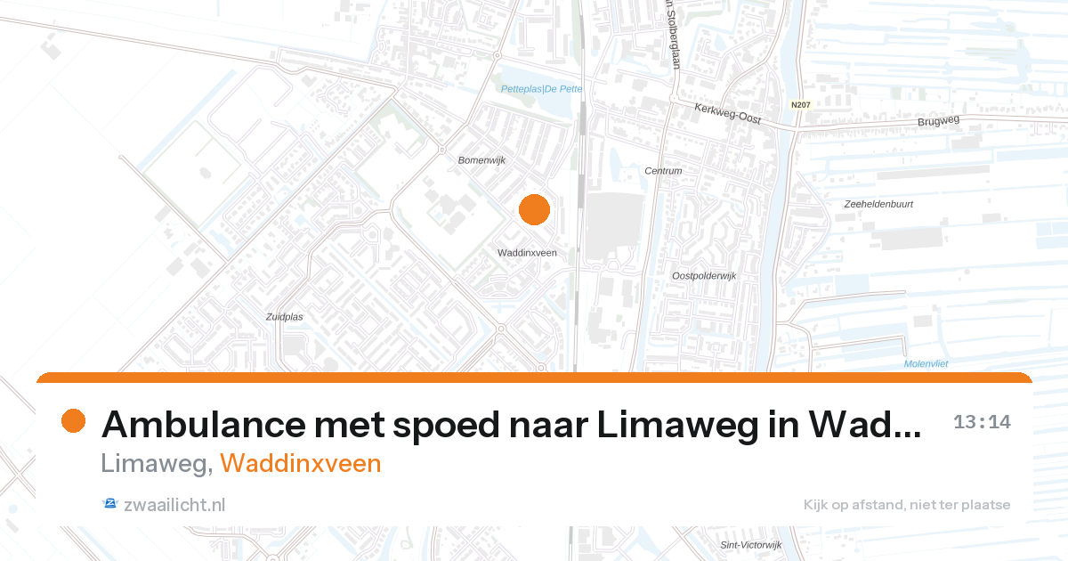 Ambulance met spoed naar Limaweg in Waddinxveen — 27 feb 2026