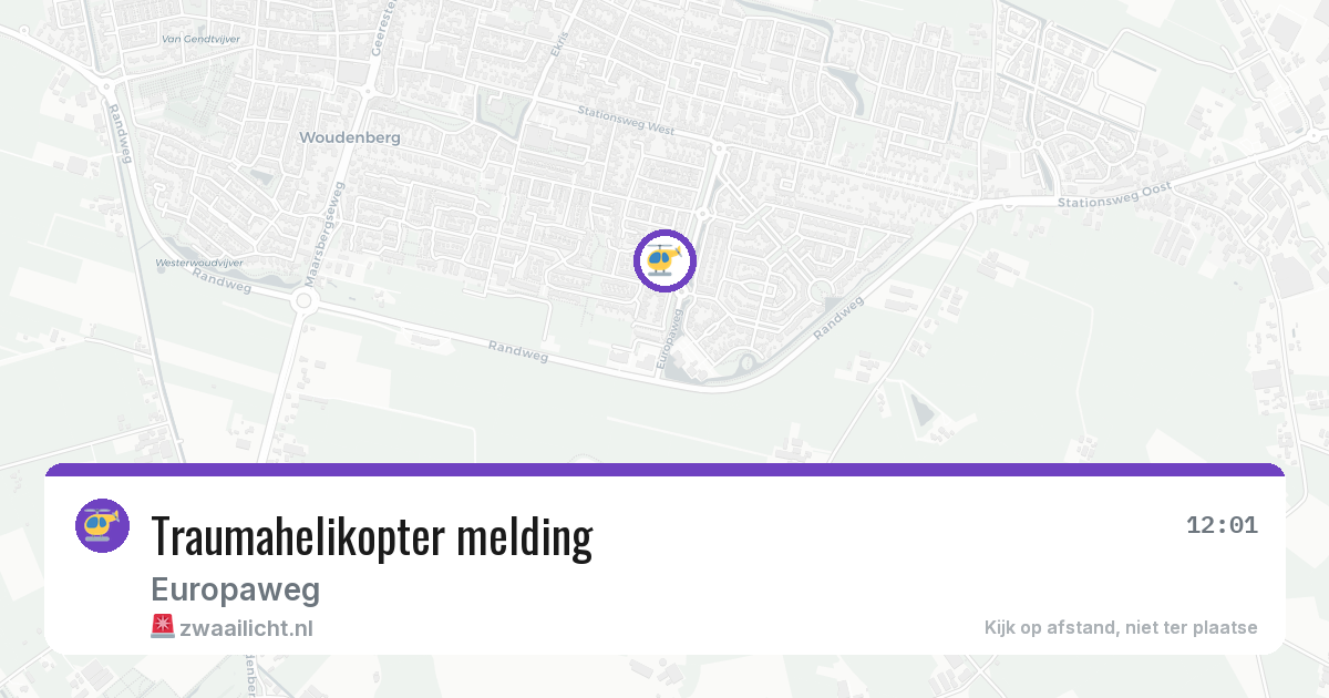 Traumahelikopter melding — 30 jun 2026