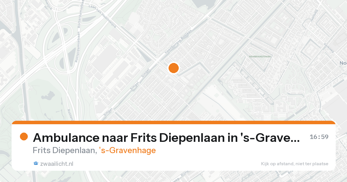 Ambulance naar Frits Diepenlaan in 's-Gravenhage — 21 aug 2026