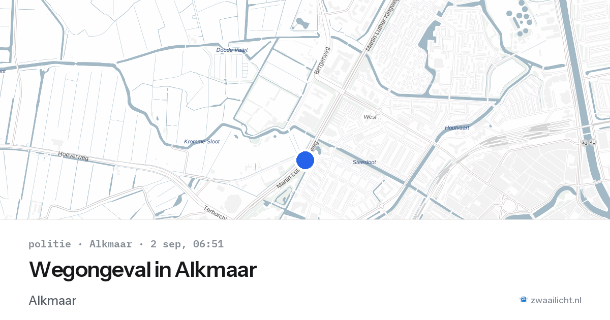 Wegongeval in Alkmaar — 2 sep 2026