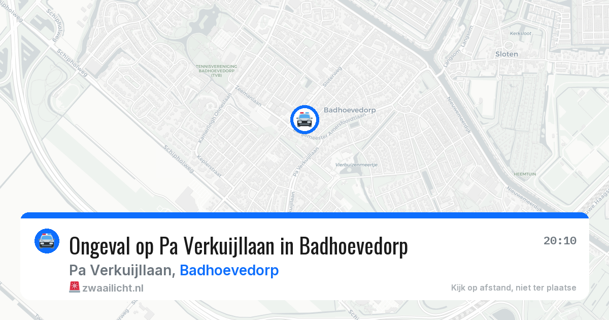 Ongeval op Pa Verkuijllaan in Badhoevedorp — 18 mei 2026