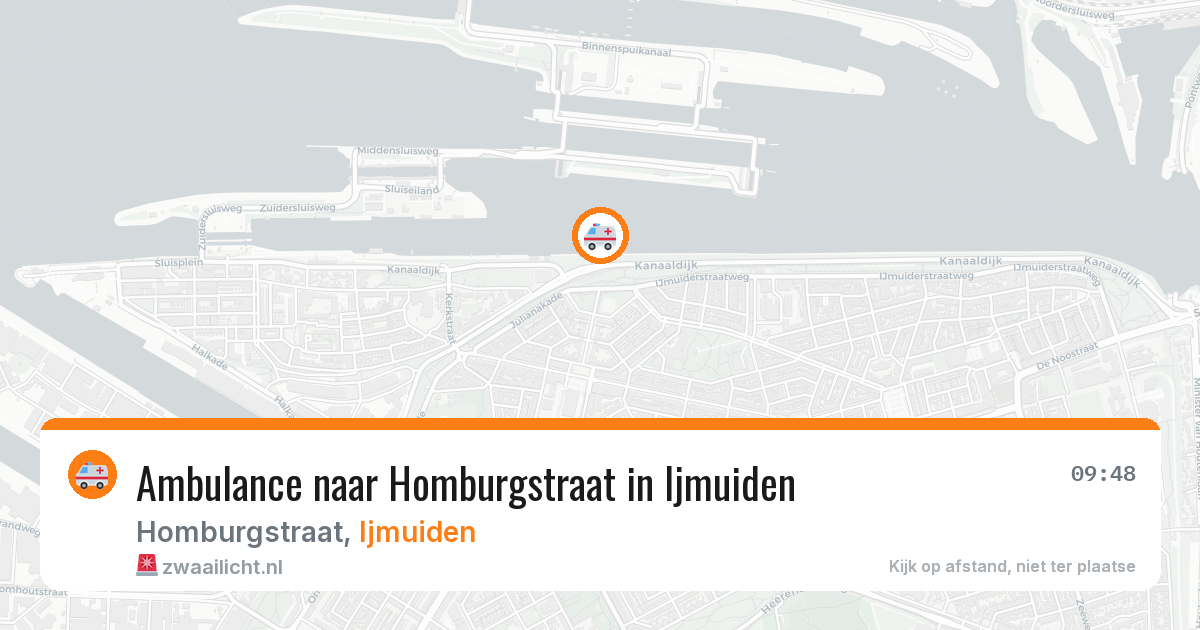 Ambulance naar Homburgstraat in Ijmuiden — 2 jun 2026