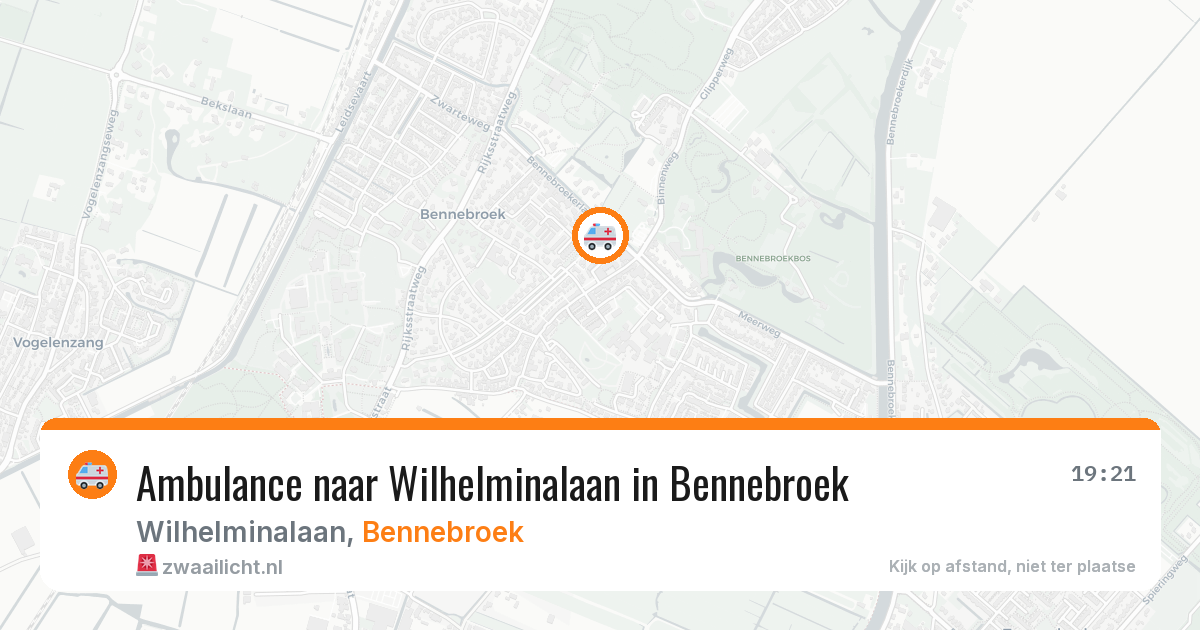 Ambulance naar Wilhelminalaan in Bennebroek — 31 jul 2026