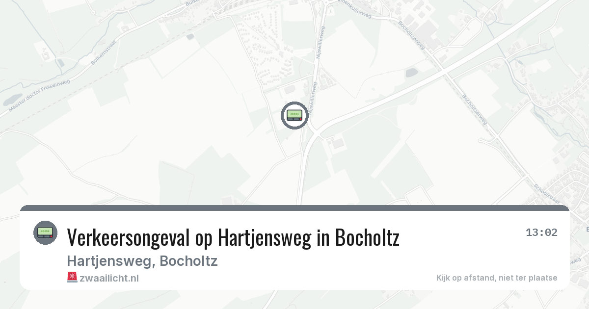 Verkeersongeval op Hartjensweg in Bocholtz — 12 jun 2026