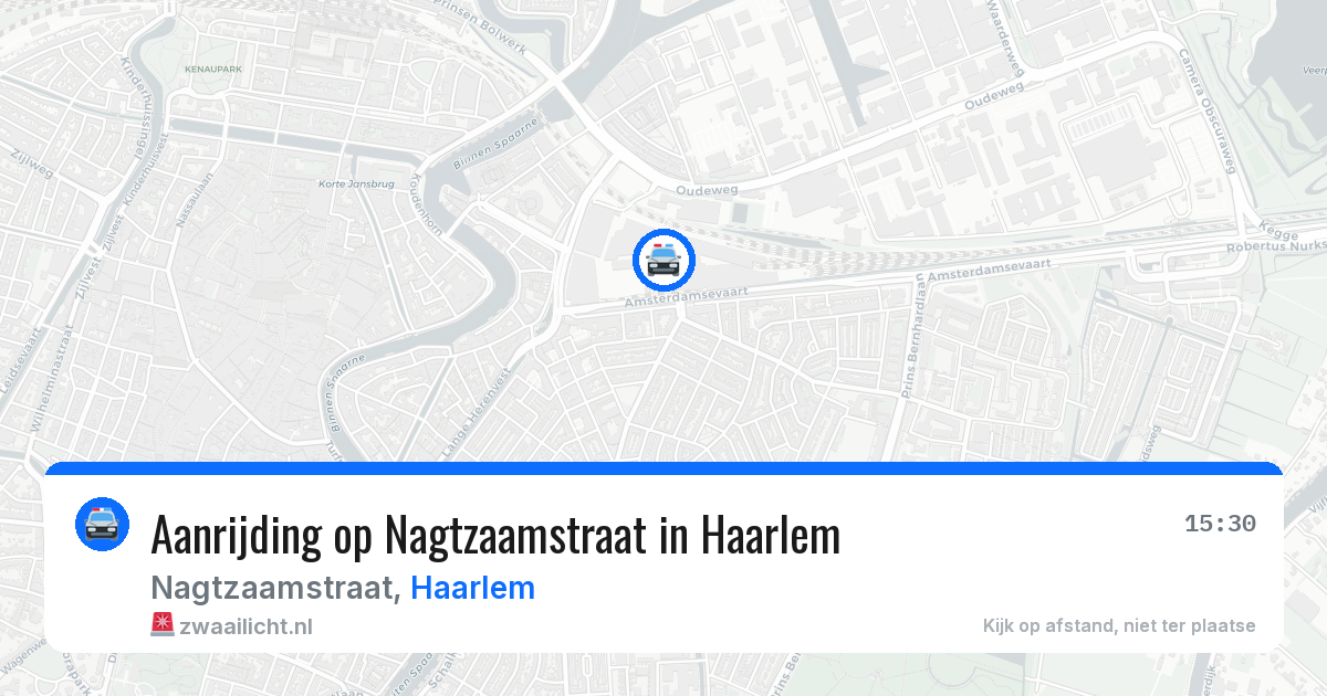 Aanrijding op Nagtzaamstraat in Haarlem — 31 jul 2026