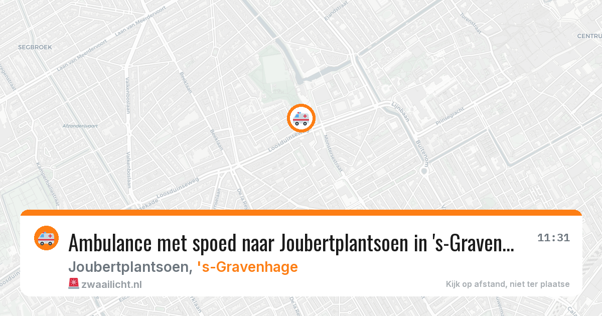 Ambulance met spoed naar Joubertplantsoen in 's-Gravenhage — 28 mrt 2026
