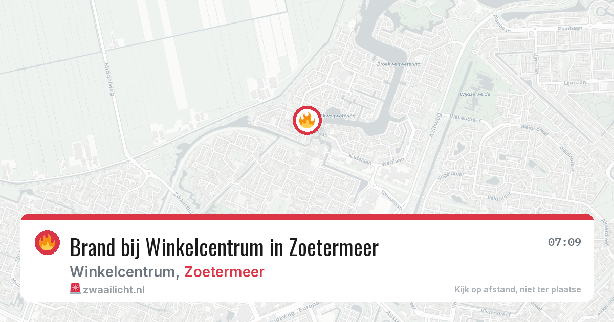 Brand bij Winkelcentrum in Zoetermeer — 19 mrt 2026