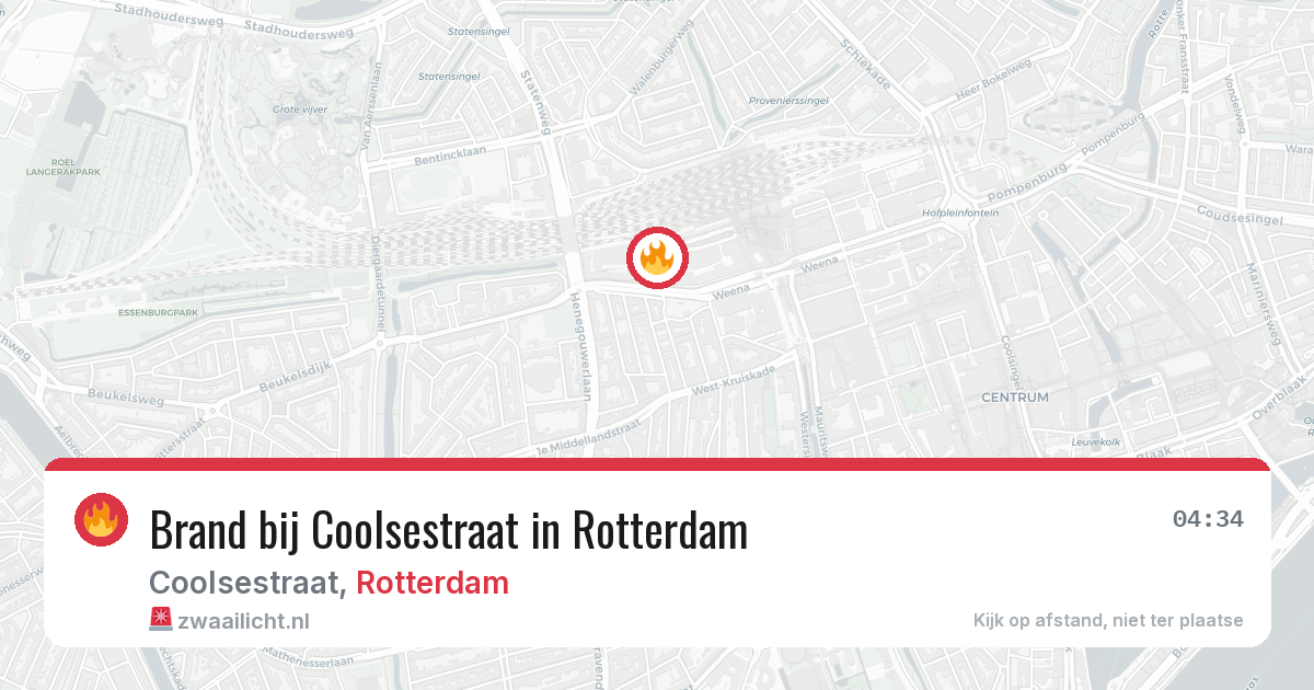 Brand bij Coolsestraat in Rotterdam — 23 mei 2026